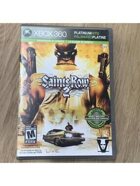 Saints Row 2 Xbox 360 2008 Platinum Hits CIB Both Manuals Tested